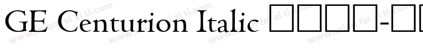 GE Centurion Italic 语言英文字体转换
